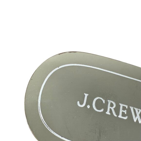 J. Crew Cyrpus Sandals Women's 8 Gray Leather Jeweled Flat Slide C6420 HTF NWT - Picture 13 of 16